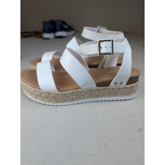 Soda Women's Open Toe Ankle Strap Espadrille Sandal Sz 10 - Picture 2 of 7